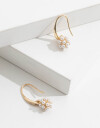 Aros Colgantes Cortos Perla Aros Colgantes Con Perlitas - Dorado
