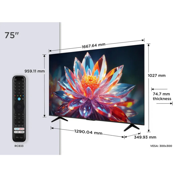 Smart Tv Tcl 75 Qled 4k 75t6c TV 75 TCL QLED 4K 75T6C
