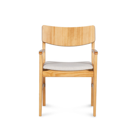 Silla Zoe con Brazo - Cedro - Tela Rústica Rustico beige (4F)