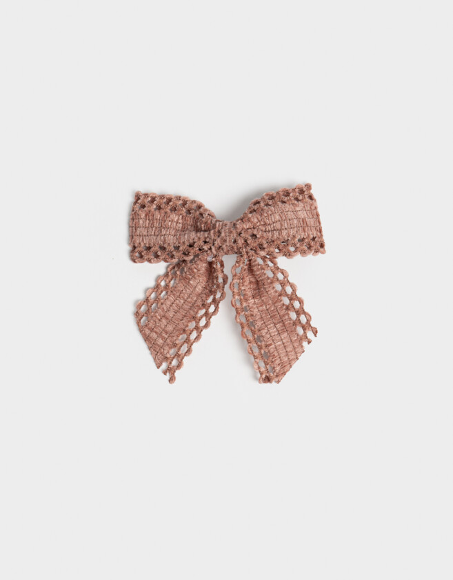 Hebillas Infantiles Con moño Hebillas - Rosa Viejo