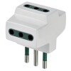FICHA TRIPLE 2P+T 10A. MAX 1500W. BLANCO VIMAR FICHA TRIPLE 2P+T 10A. MAX 1500W. BLANCO VIMAR