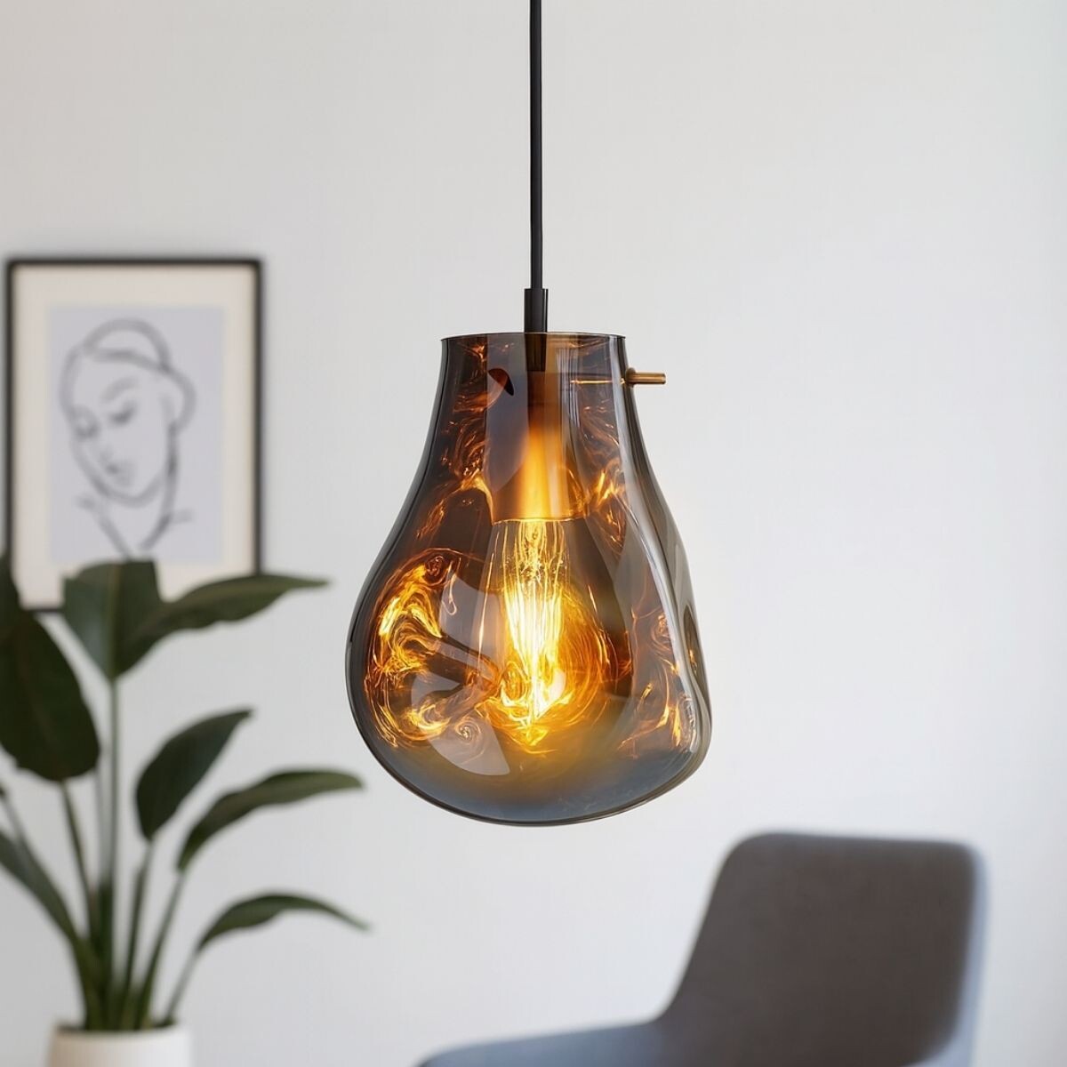 LUMINARIA DE TECHO RAINING MEN Dorado Small 