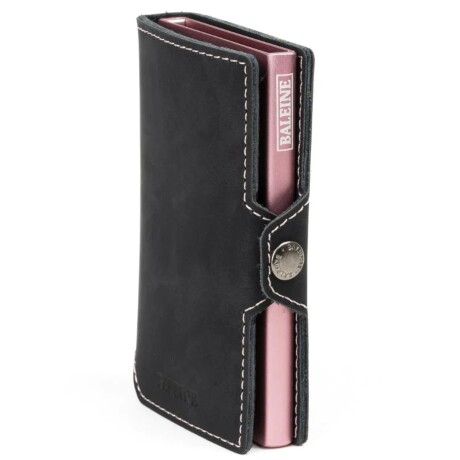 Billetera Baleine Kansas en Aluminio y Cuero con Protección RFID Dark Pink