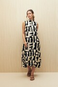 VESTIDO LUCIA PRINTED Negro/Blanco