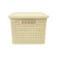 Set x3 Caja simil ratán 4 lts 26,7x18x12cm BEIGE