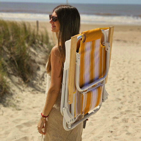 Silla reposera mochila reclinable Club Petates Amarillo