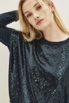 Sweater Sequins Petroleo