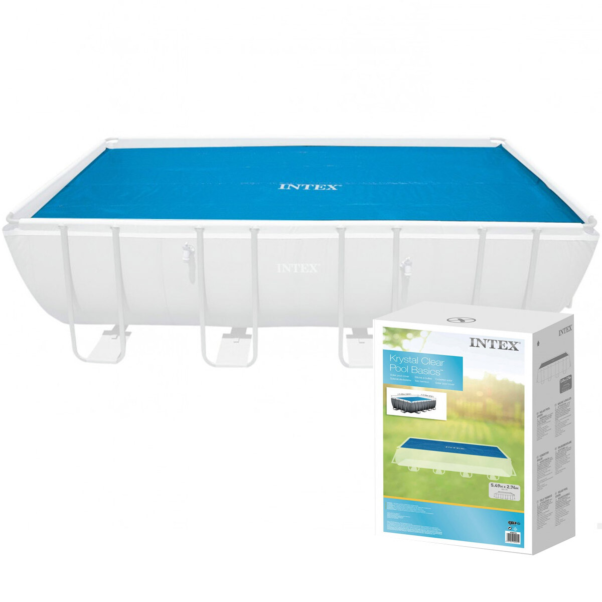 Cobertor Solar Intex Piscina Estructural 549x274 Cm 