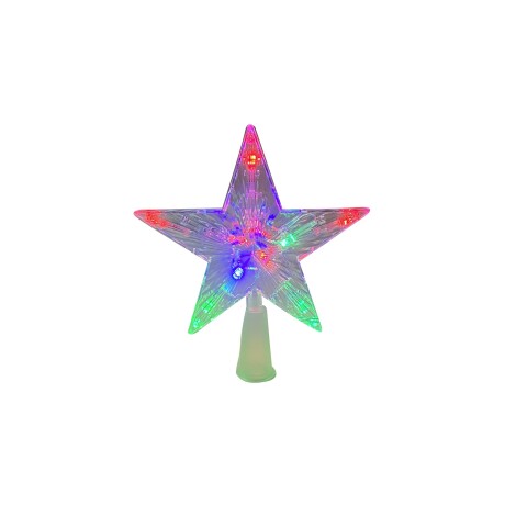 Estrella Con Luces Multicolor 15 Cm Unica