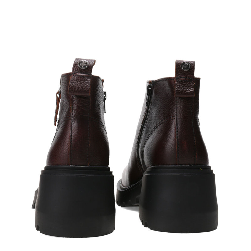 Botas de Mujer Bottero Caña Baja Con Cierre Bordó