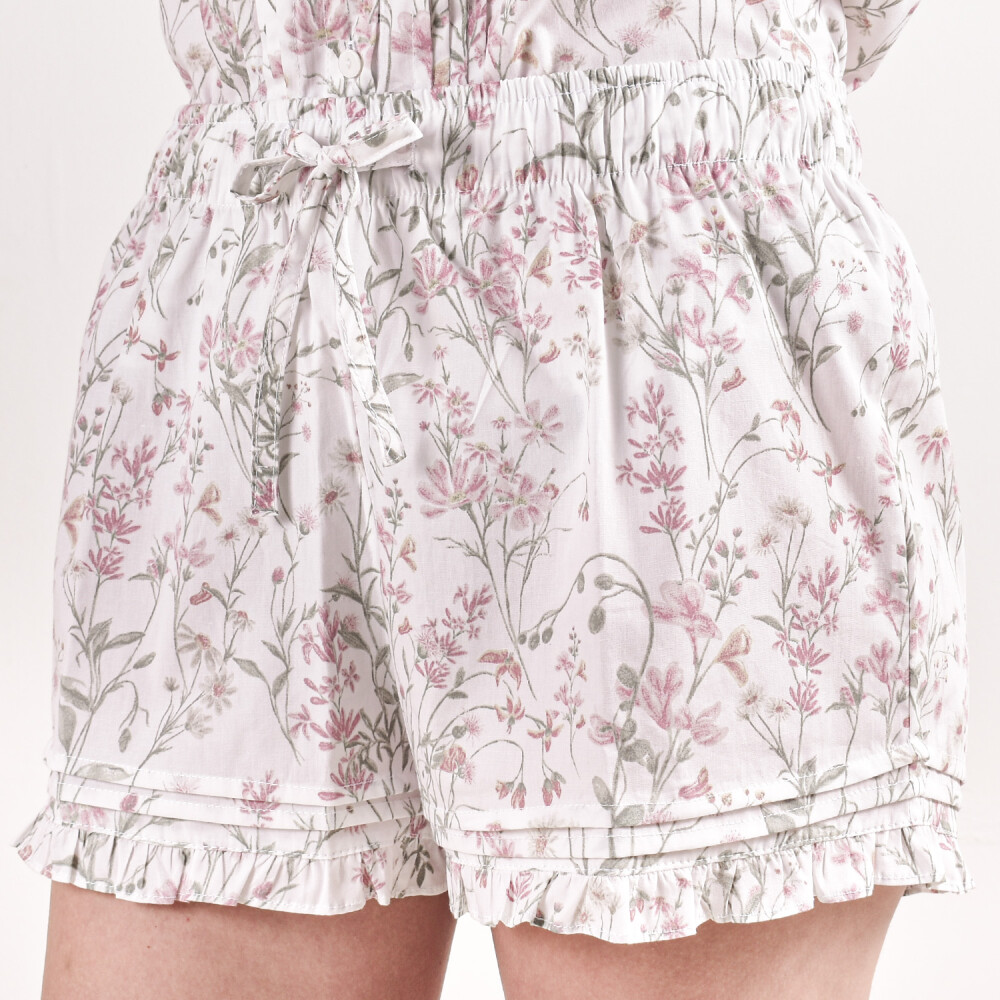 Short con Solera y Volados Flores Colección 2025 XP