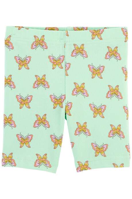 Short ciclista de algodón, diseño mariposas Sin color