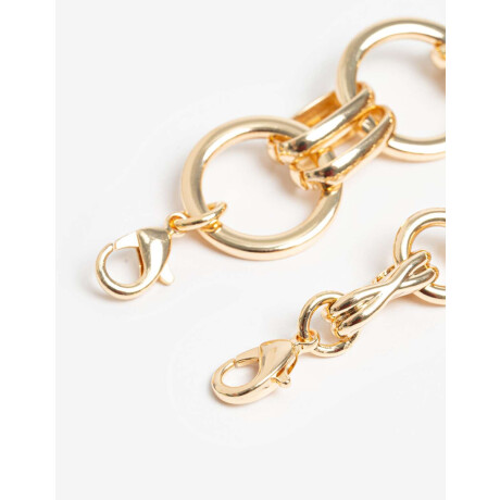 Pulseras Flexibles Sets Metal Dorado