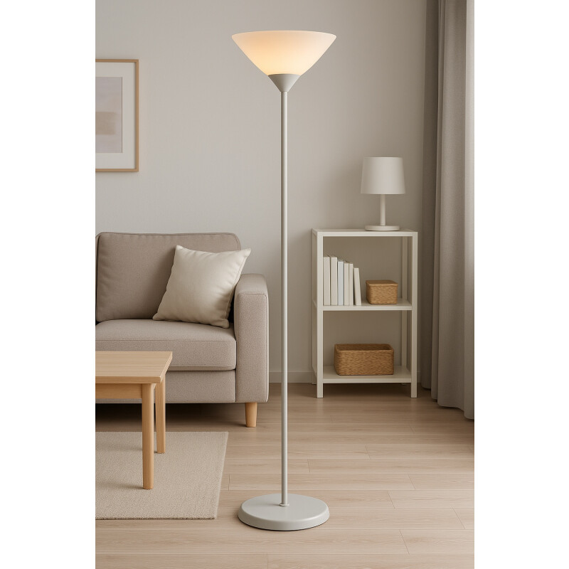 Lampara De Pie Moderna Minimalista Quebec Led Blanco