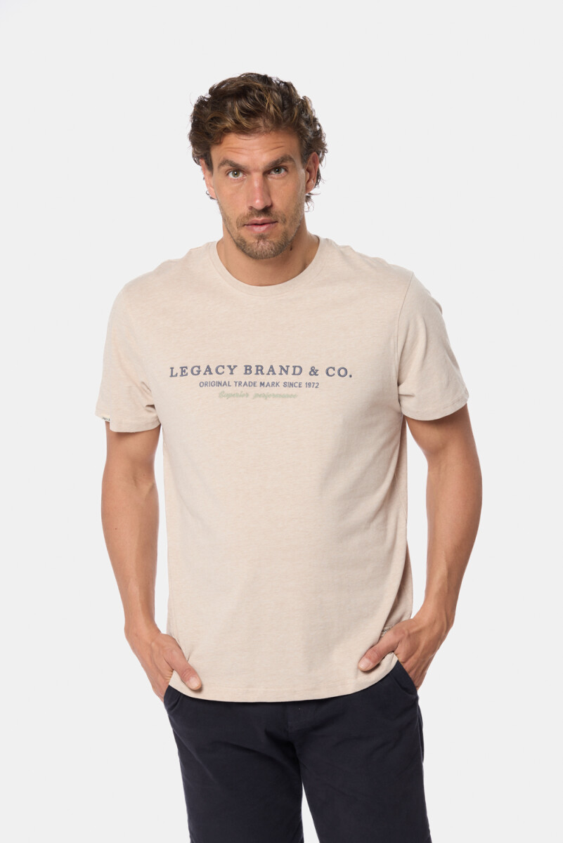 REMERA ESTAMPADA - Beige 