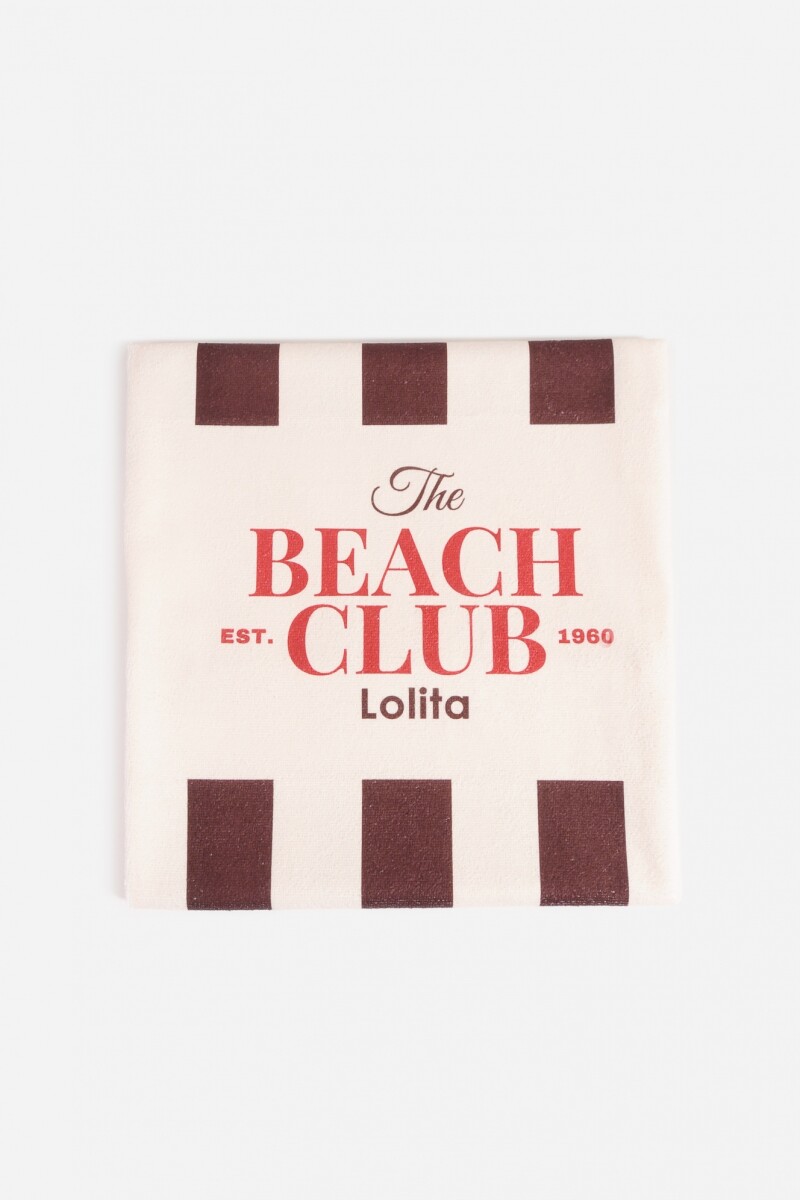 Toallón rayado The Beach Club chocolate