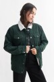 Campera de pana con corderito VERDE
