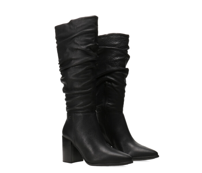 Bota bucanera arrugada 360304 Preto