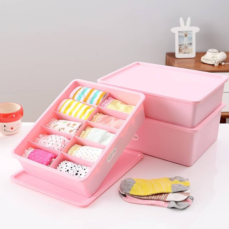 Organizador caja con divisiones rosa ropa Interior Organizador caja con divisiones rosa ropa Interior