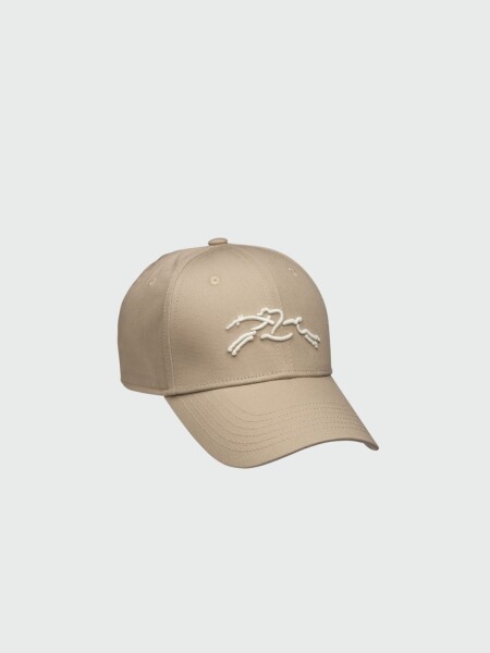 Longchamp-Gorro de algodón bordado Negro Opaco