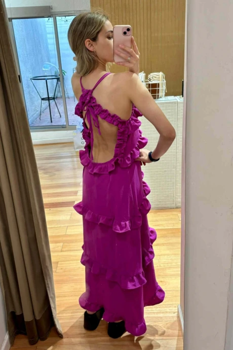 Vestido Cagliari fucsia 1