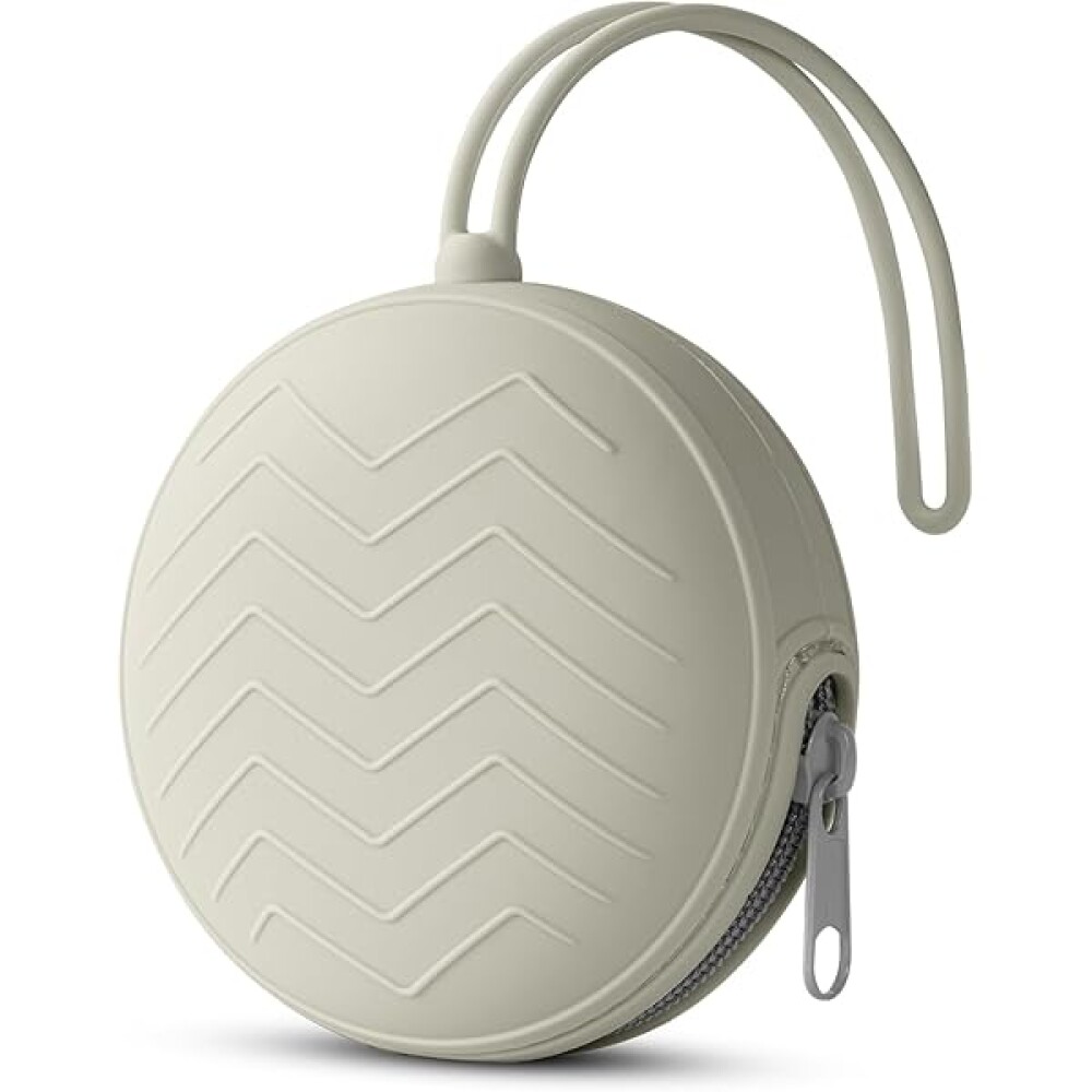 Porta chupete pod de Silicona con cierre beige