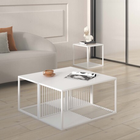 MESA LATERAL METAL BLANCO OLIVIA