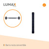 Set 2 Mancuernas Lumax + Barra 2 En 1 + 40kg Discos Pesas Azul