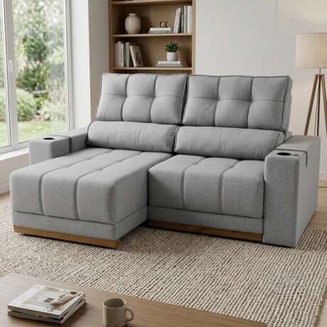 SOFA HELLEN RETRACTIL RECLINABLE ARTICO 3 LUGARES GRIS URBANO SOFA HELLEN RETRACTIL RECLINABLE ARTICO 3 LUGARES GRIS URBANO