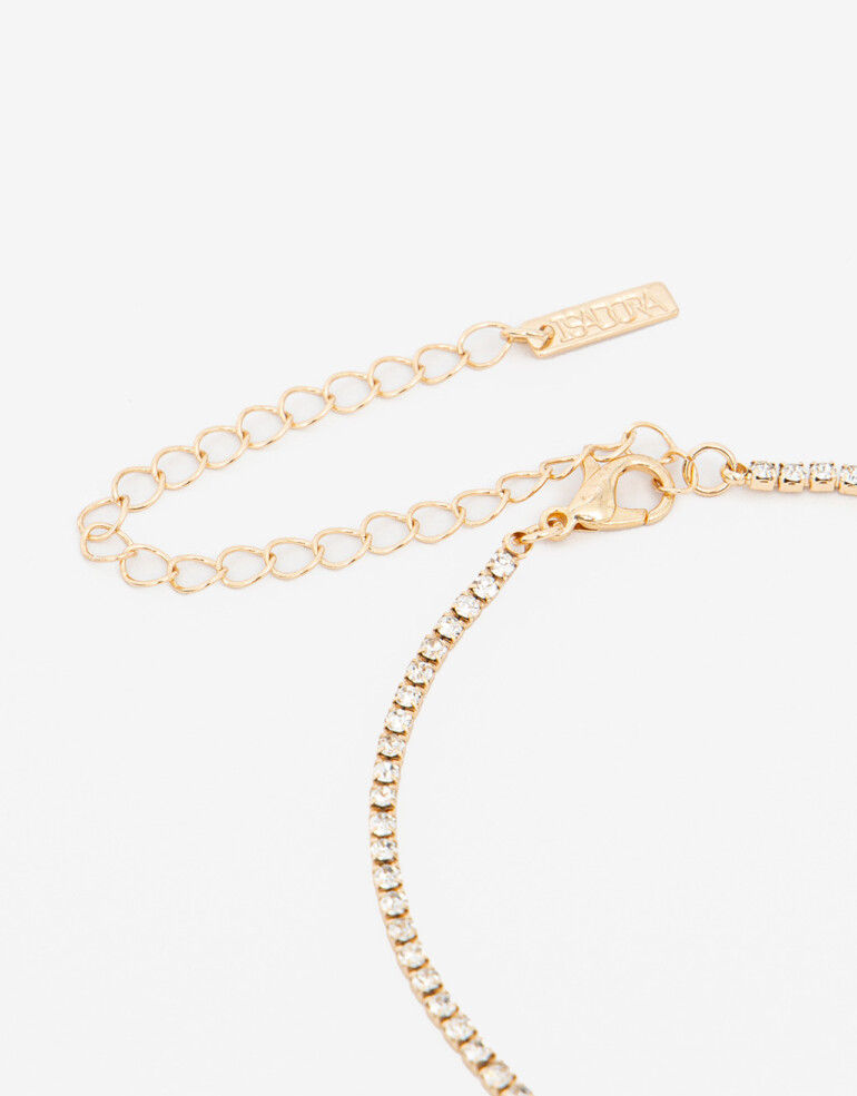 Collares Largos Strass Collar Largo De Strass - Cristal