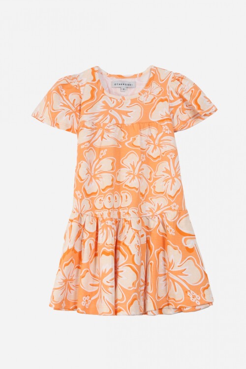 Vestido estampado NARANJA