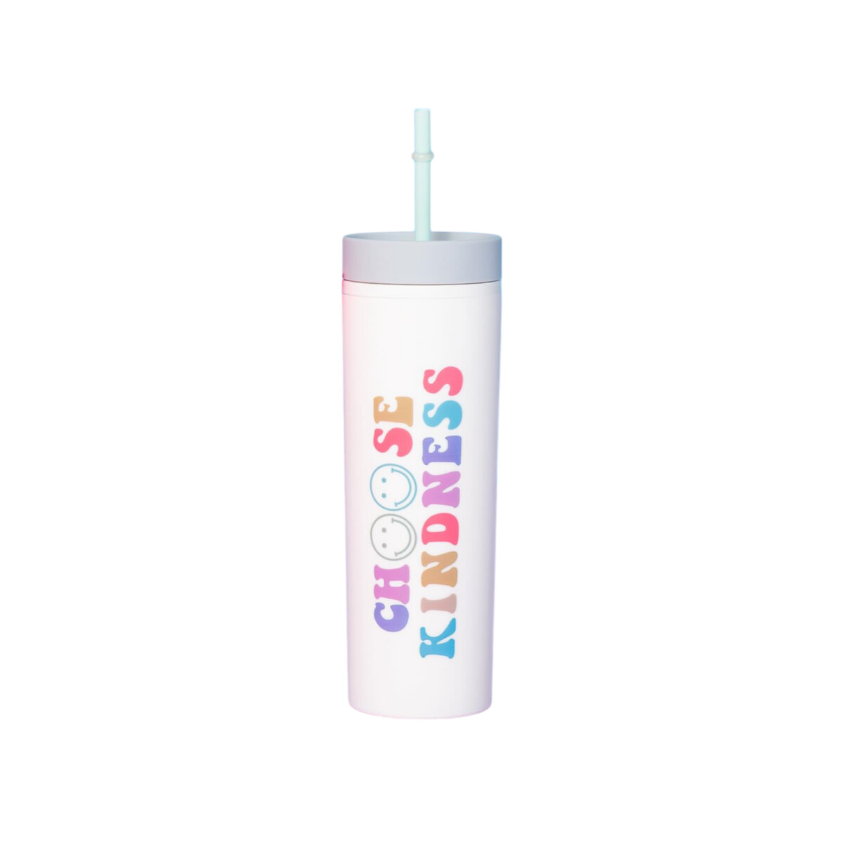 Vaso con sorbito - Blanco 