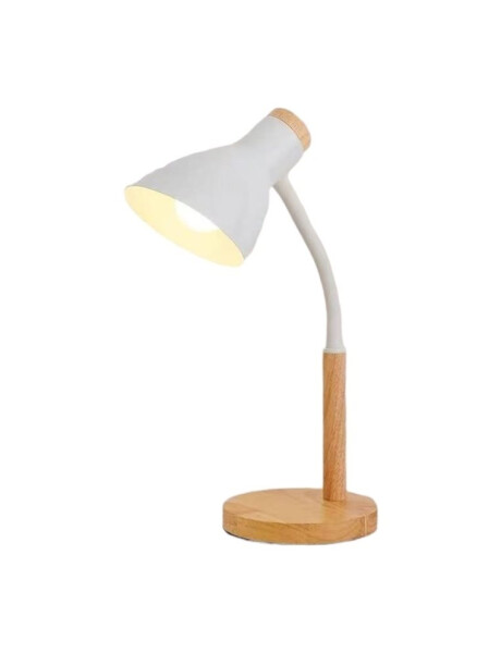 LAMPARA ESCRITORIO MADERA/METAL 14x45CM BLANCO LAMPARA ESCRITORIO MADERA/METAL 14x45CM BLANCO