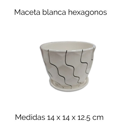 Maceta Ceramica Tamaño: 14x14x12.5cm Unica