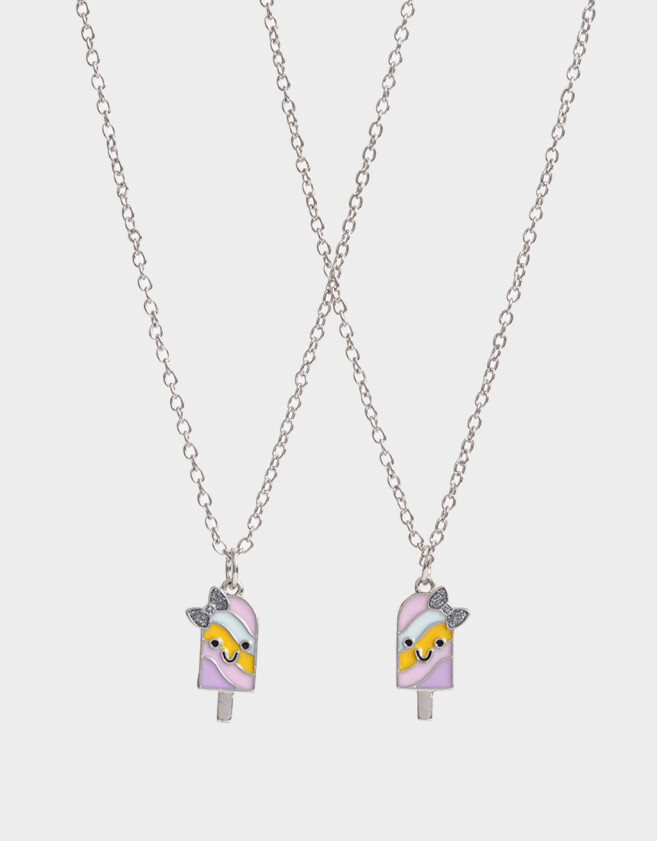 Collares para compartir Esmaltado Collares Para Compartir Girl Gang - Plateado