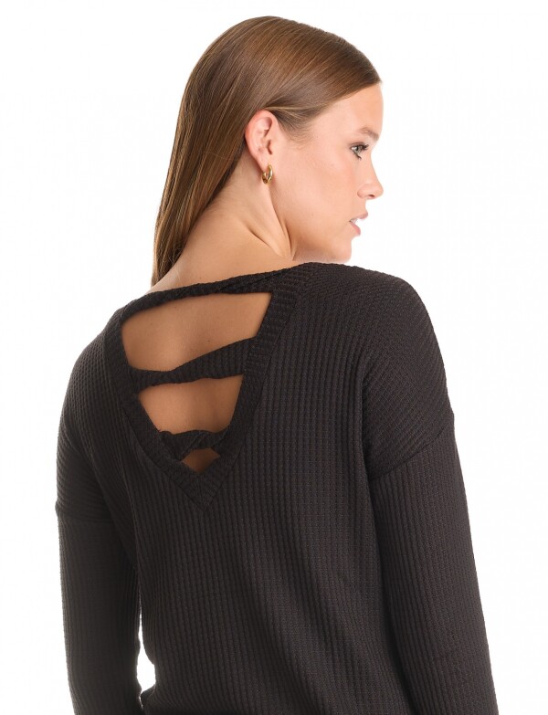 Remera Escote Espalda NEGRO