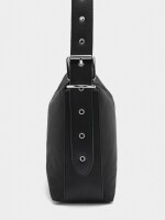 Bolso De Hombro Liso De Nylon negro