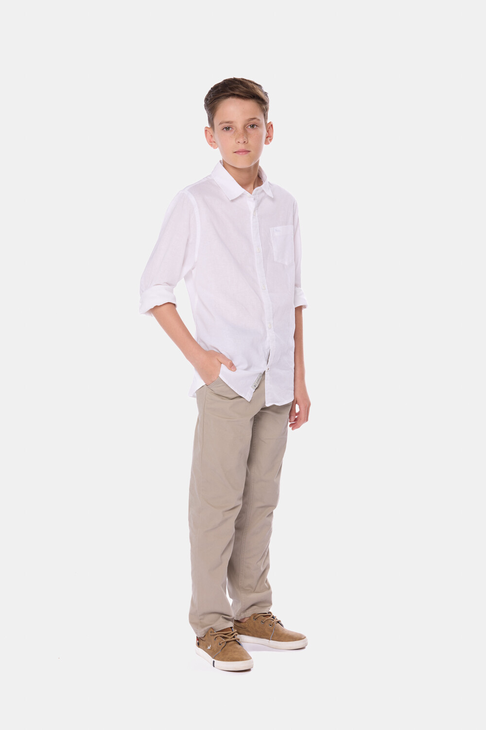 CAMISA DE LINO Blanco