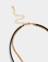 Collares Cortos Religioso Collar Largo Con Cruz - Dorado