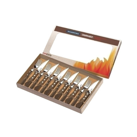 Juego para asado modelo CHURRASCO, 12 piezas -TRAMONTINA TN7790
