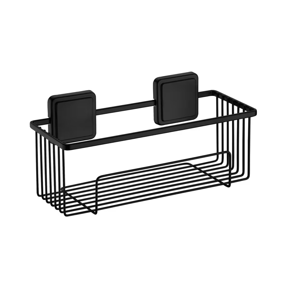 Organizador De Baño Adhesivo Negro Mate 