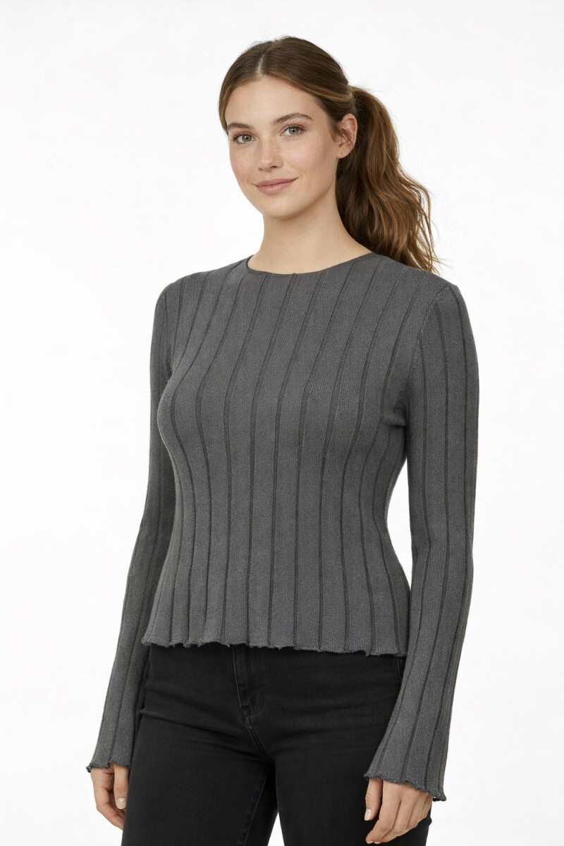 Remera Bali - Gris Melange Oscuro 