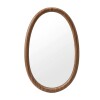 ESPEJO OVAL MARRON 26X48CM Unica