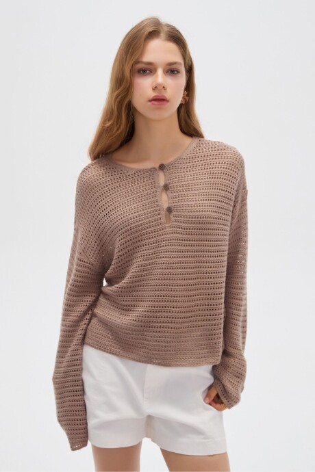 Sweater Ozara Taupe Claro