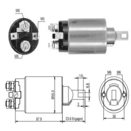 Voltímetro deportivo negro 52mm 12v - Fuscanet Uruguay