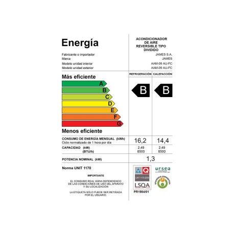 Aire Acondicionado James 9.000 BTU Aire Acondicionado James 9.000 BTU