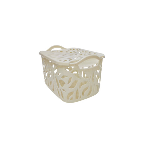 OUTLET Canasto Organizador c/tapa 24x17.5x12cm Outlet Canasto Organizador C/tapa 24x17.5x12cm