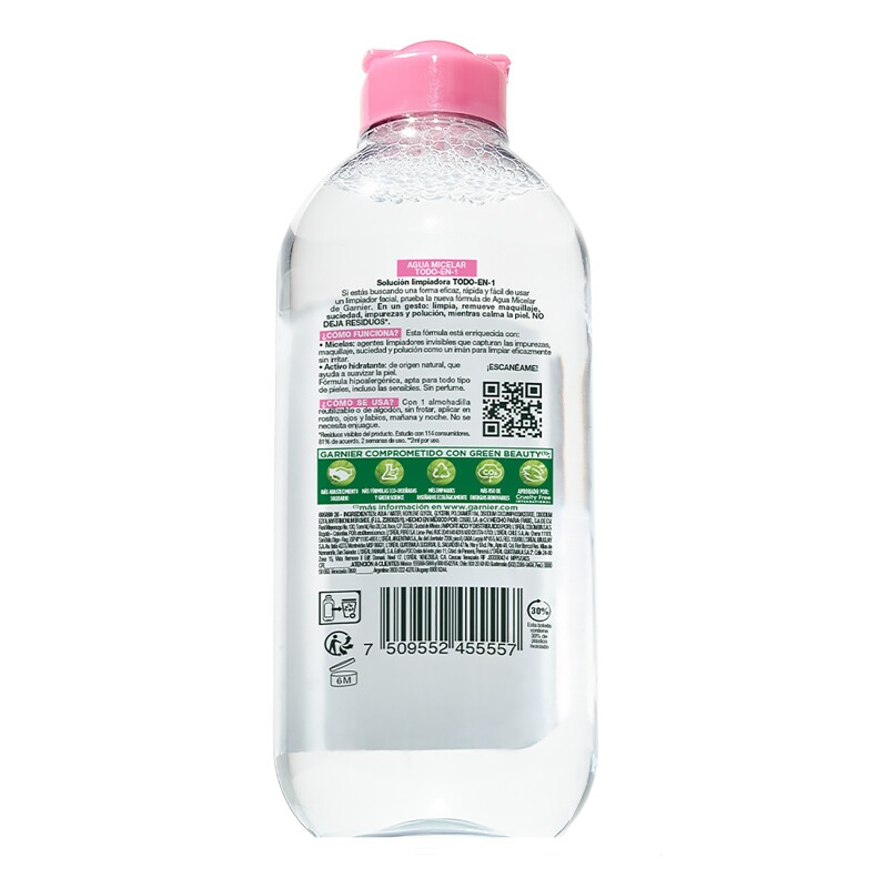 Agua Micelar Garnier 400 Ml. Agua Micelar Garnier 400 Ml.