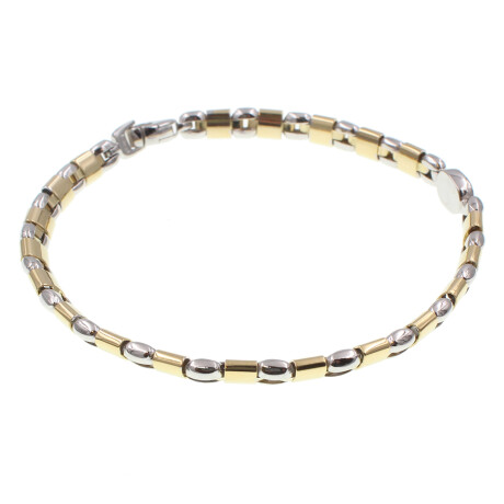 Pulsera de hombre Hugo de dos tonos de oro 18k Pulsera de hombre Hugo de dos tonos de oro 18k