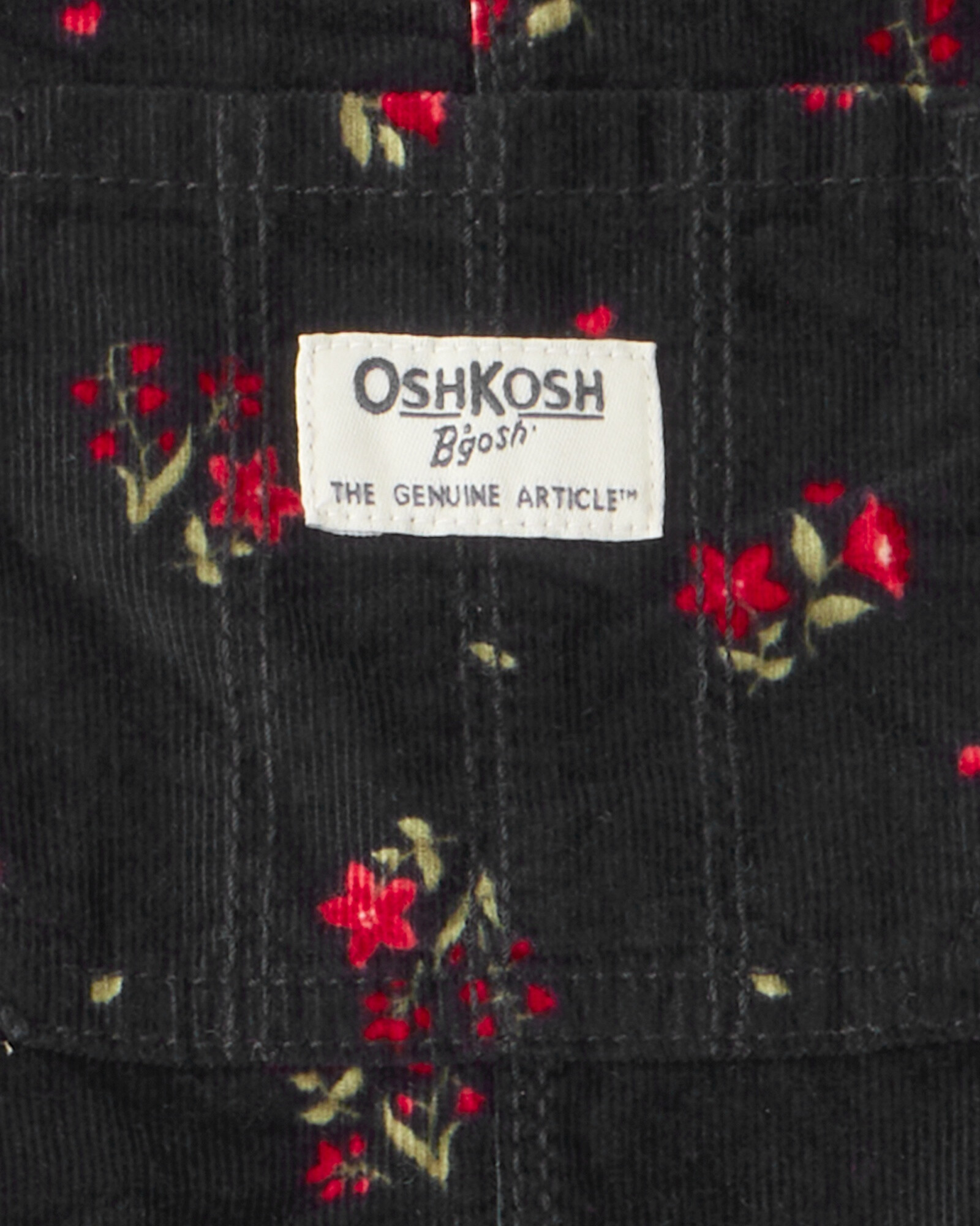 Enterito de pana, diseño floral Sin color